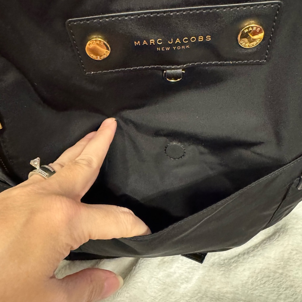 Marc Jacobs Black and Gold Backpack NWOT - Picture 2 of 5
